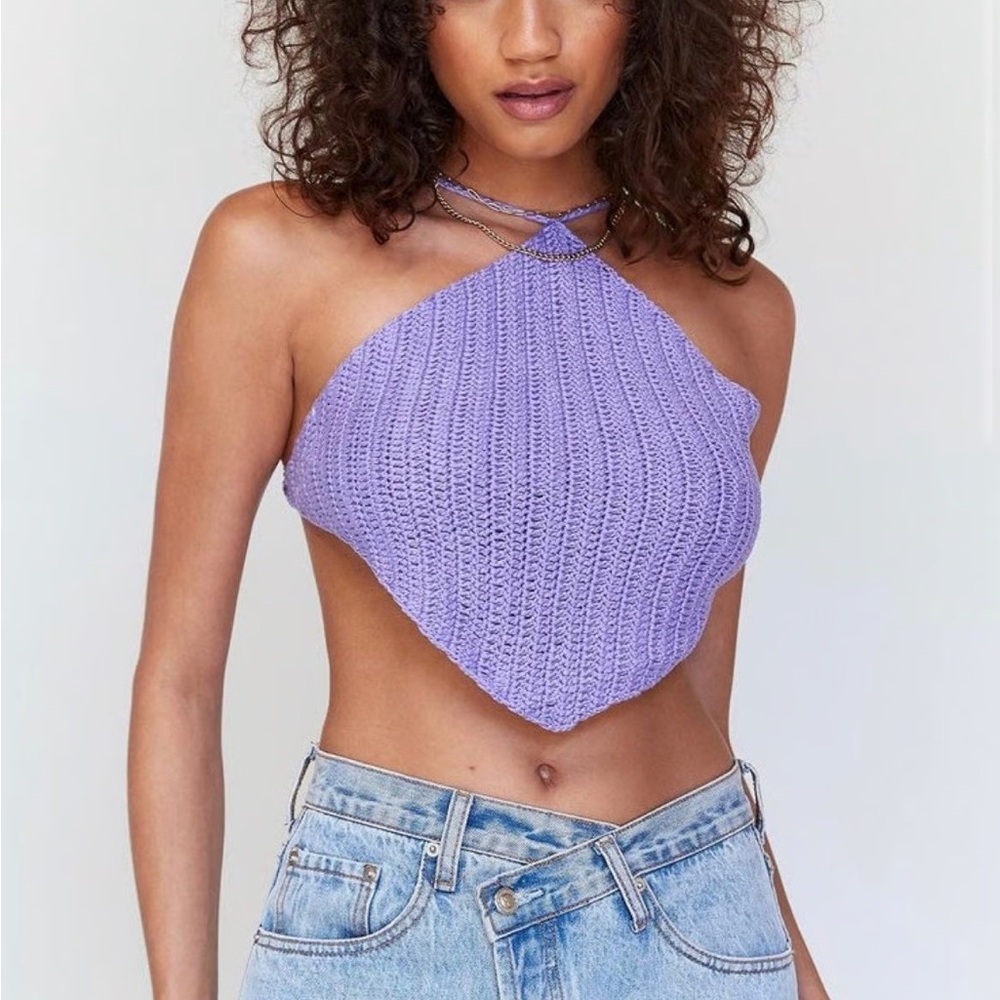 Princess Polly White Crochet Crop Top